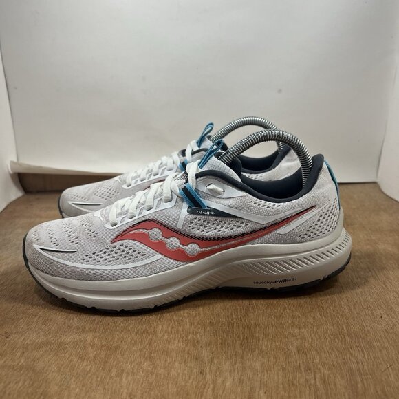 Saucony Omni 21 Women Size 8.5 Running Shoes White Blue Red S10762-31 - Picture 3 of 9